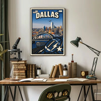 Dallas Skyline Celebration Poster