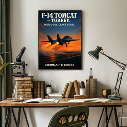 Grumman F-14 Tomcat Wings Out, Claws Ready Poster PosterGoat