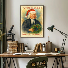 Stylized Christmas Historical Figure Portrait - Artistic Poster
