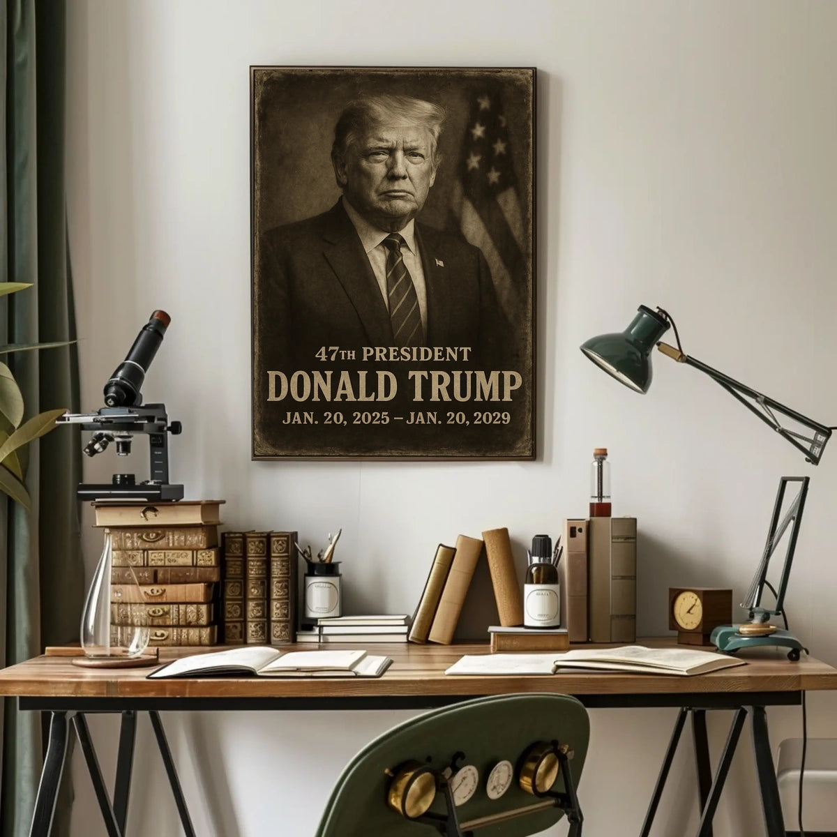 Trump 47th President Patriotic Scenic Poster