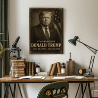 Trump 47th President Patriotic Scenic Poster