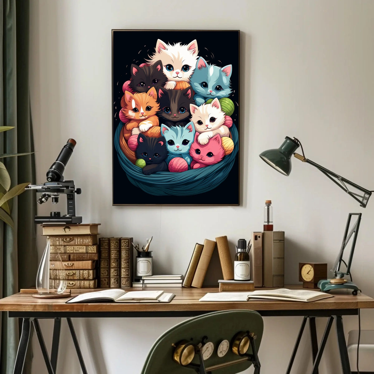 Basket Of Kittens Poster