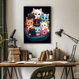Basket Of Kittens Poster