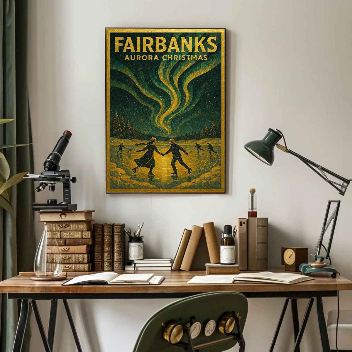 Fairbanks Aurora Scene Poster