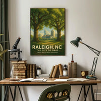 Raleigh, NC The City of Oaks Poster