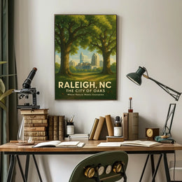 Raleigh, NC The City of Oaks Poster