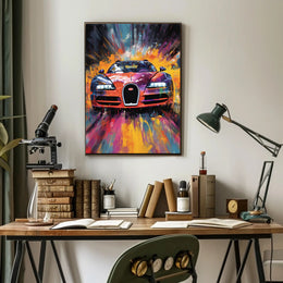 High-Performance Car Art: Abstract, Artistic, or Pop Culture Poster