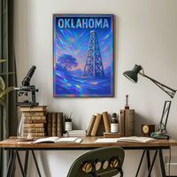 Oklahoma Oil Derrick Poster