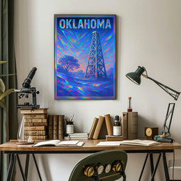 Oklahoma Oil Derrick Poster