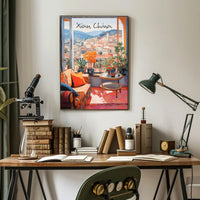 Vibrant Cityscape in Xian China Modern Travel Poster
