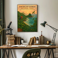 American Samoa National Park Travel Adventure Poster