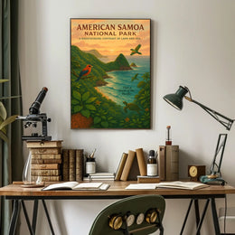 American Samoa National Park Travel Adventure Poster