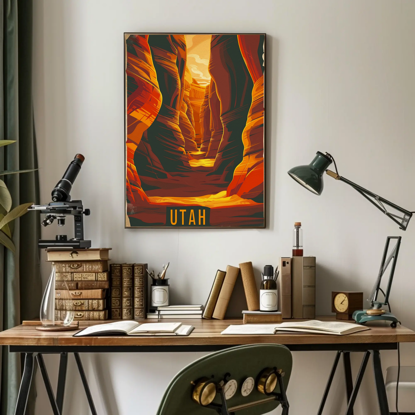 Utah Canyonlands Sunlit Slots Travel Poster