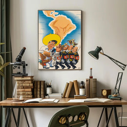 Latin America Confronts Axis Powers Poster PosterGoat