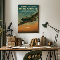 Boeing F-9 Flying Fortress Vintage Aviation Poster