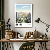 New York Central Park Cityscape Poster Modern Wall Art