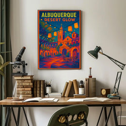 Albuquerque Desert Glow Poster