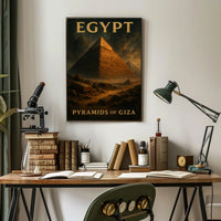 Giza Pyramids Vintage Travel Poster