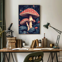 Enchanted Mushrooms Wall Art Print Decor