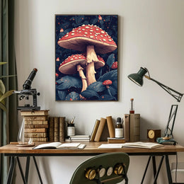 Enchanted Mushrooms Wall Art Print Decor