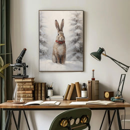 Winter Wonderland Hare Poster