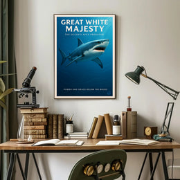 Great White Majesty Poster PosterGoat