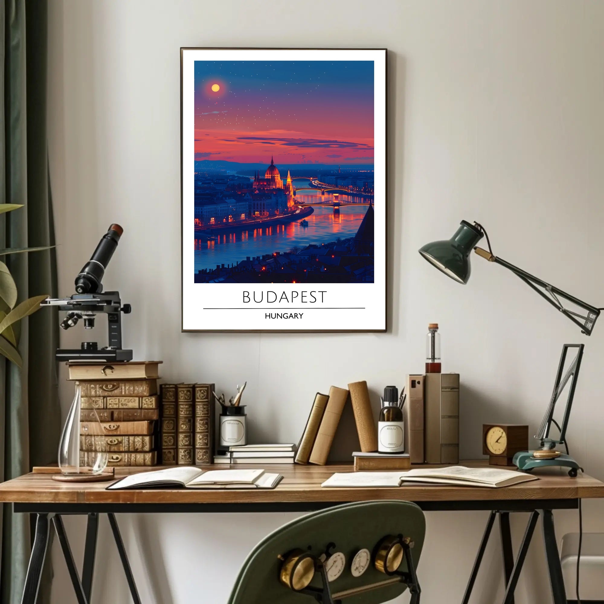 Budapest Twilight Serenity Urban or Cityscape Poster
