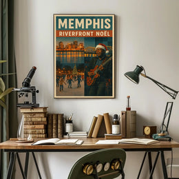 Memphis Riverfront Noël Poster