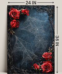 Roses And Webs Poster