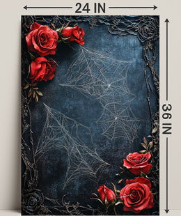 Roses And Webs Poster