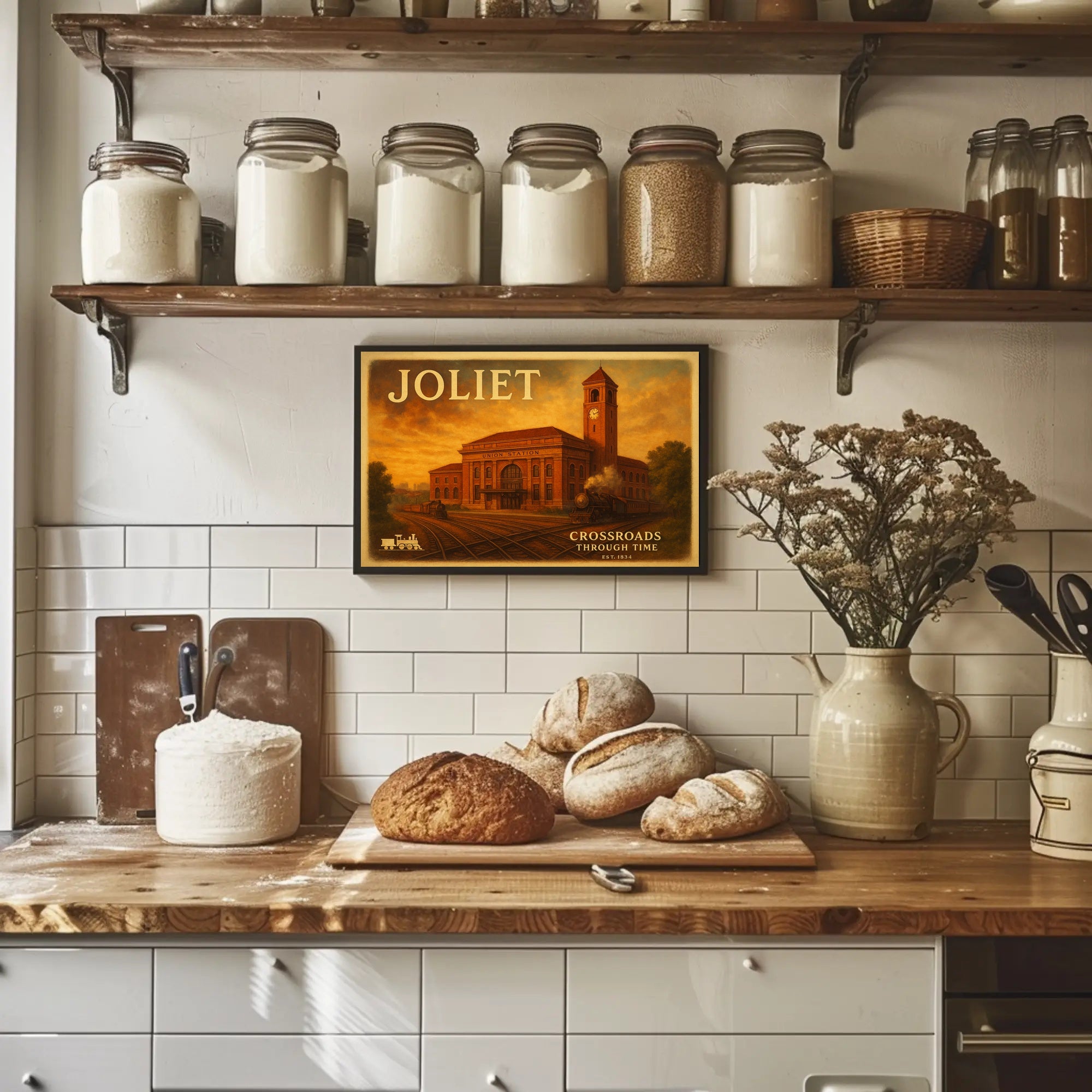 Joliet Travel Poster Crossroads Through Time
