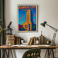 Kansas City Skyline Poster