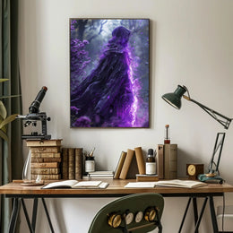 Enigmatic Figure in the Forest Art Print Poster for Home Decor PosterGoat