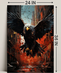 The Majestic Eagle In Urban Chaos Poster PosterGoat