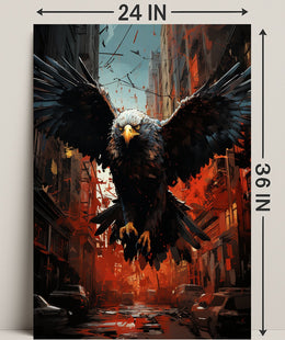 The Majestic Eagle In Urban Chaos Poster PosterGoat