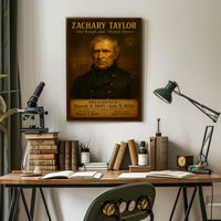 Zachary Taylor Presidential Vintage Art Poster Print
