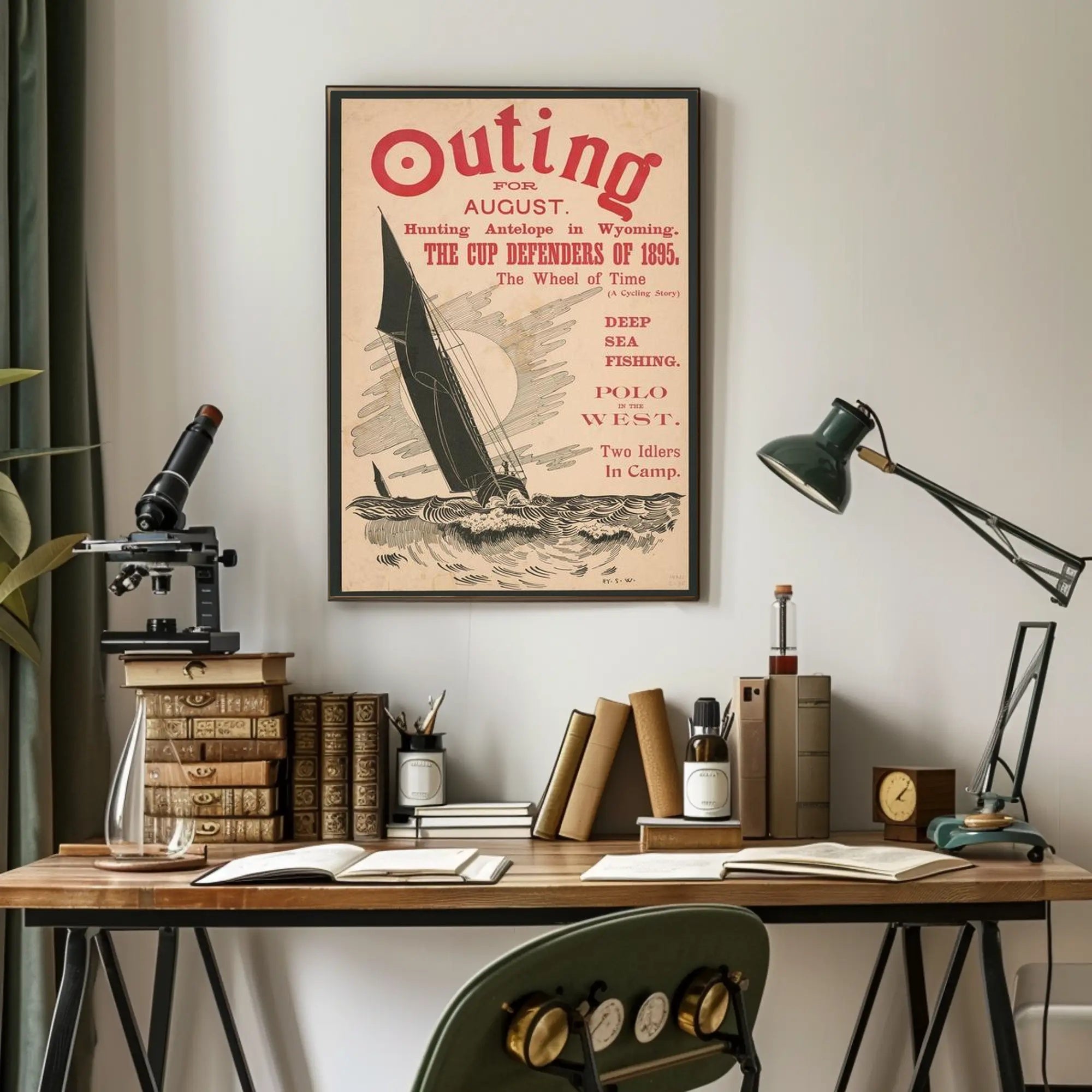 Outing Magazine August Issue Poster PosterGoat