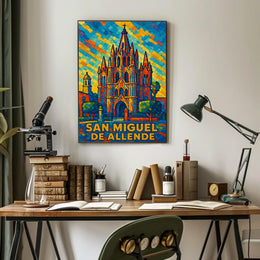 San Miguel de Allende Vibrant Mosaic Poster