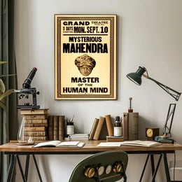 Mysterious Mahendra Vintage Performance Cultural or Heritage Poster