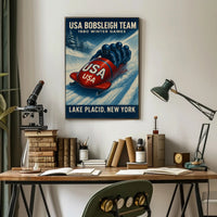 1980 Winter Games Usa Bobsleigh Team Poster