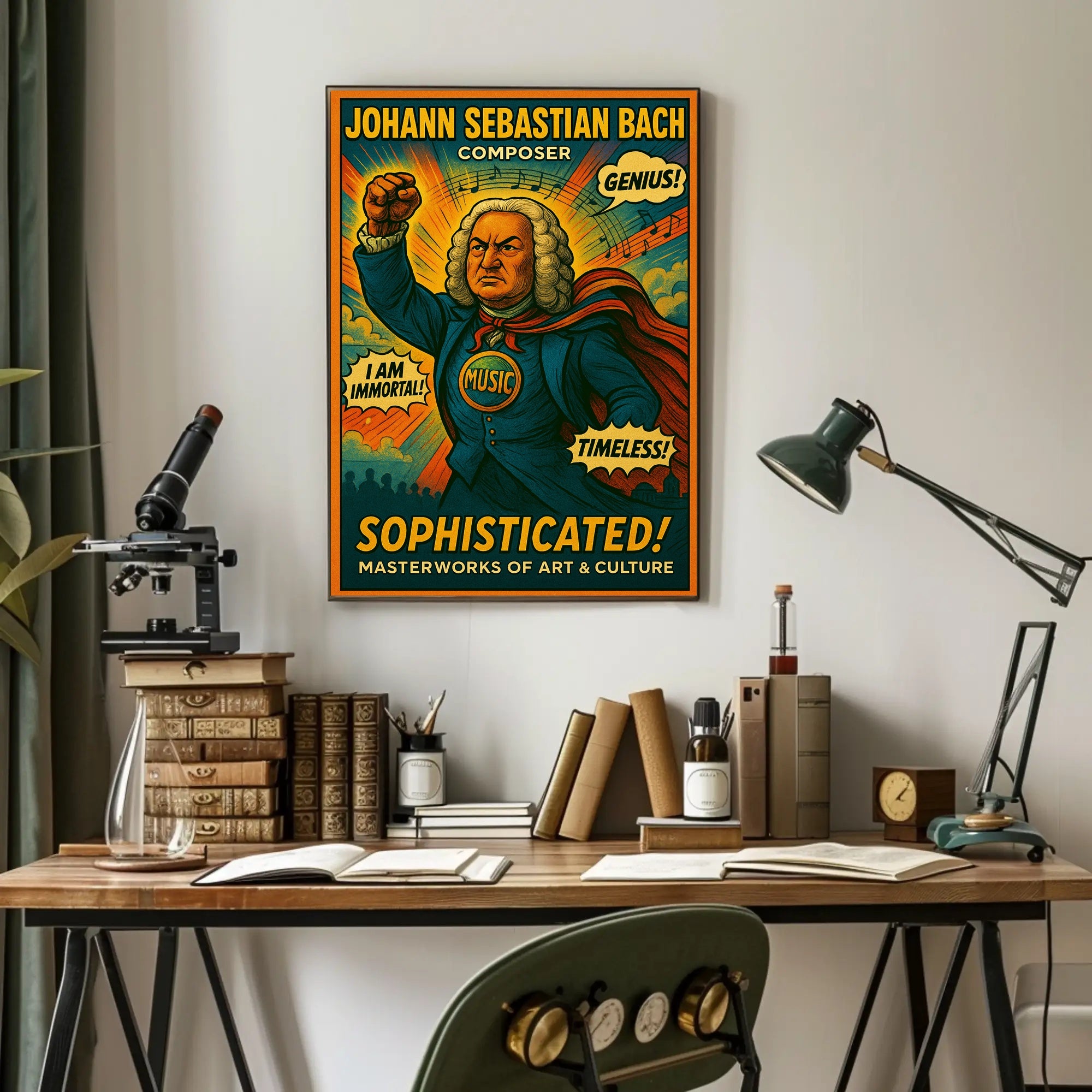Johann Sebastian Bach – Composer Extraordinaire Poster PosterGoat