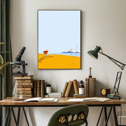 Tranquil Beach Scene Poster PosterGoat