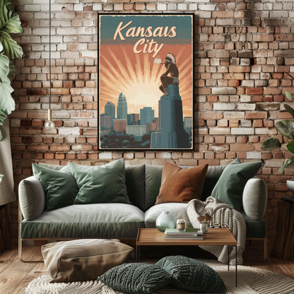 Kansas City Vintage Poster Native Heritage