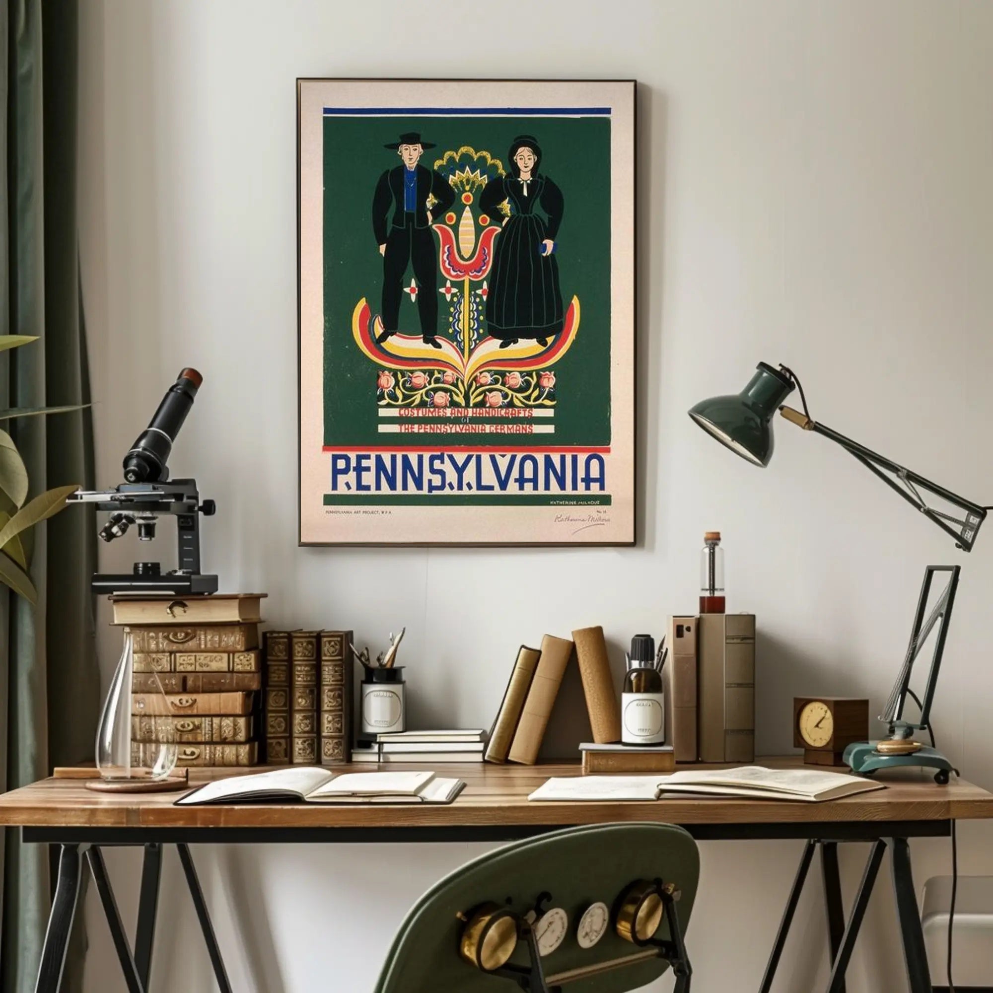 Costumes and Handicrafts of the Pennsylvania Germans Poster PosterGoat