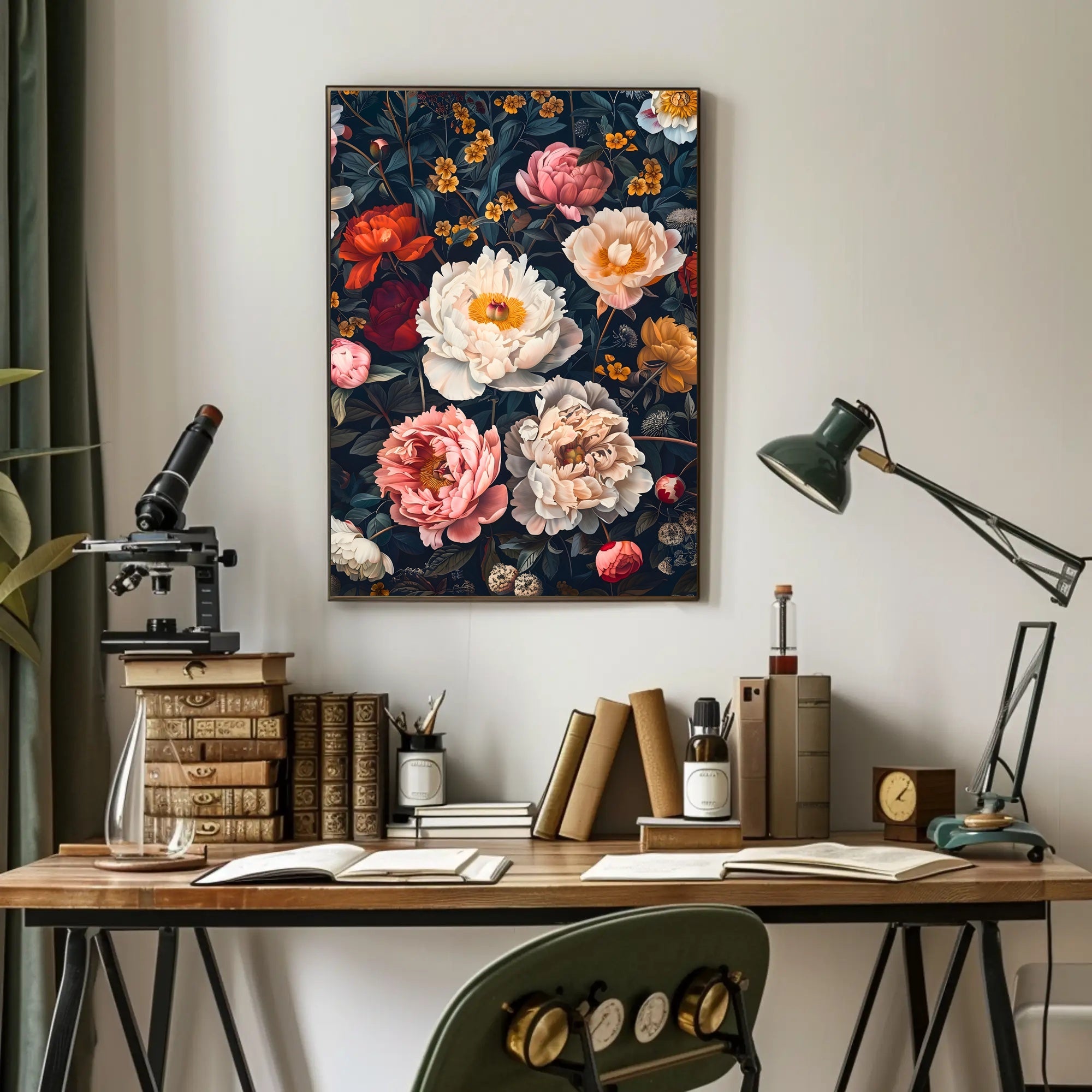 Floral Symphony: Botanical Elegance in Art Poster