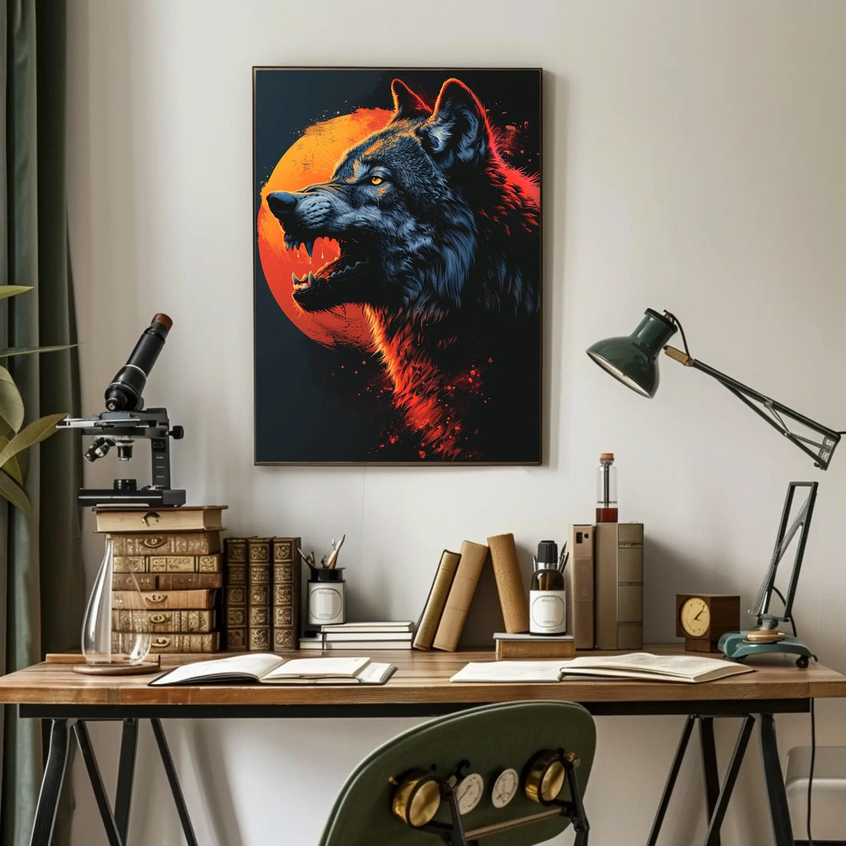 Wolf Under The Blood Moon Poster