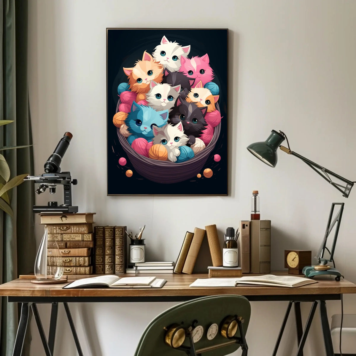 Basket Of Kittens Poster