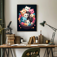 Basket Of Kittens Poster