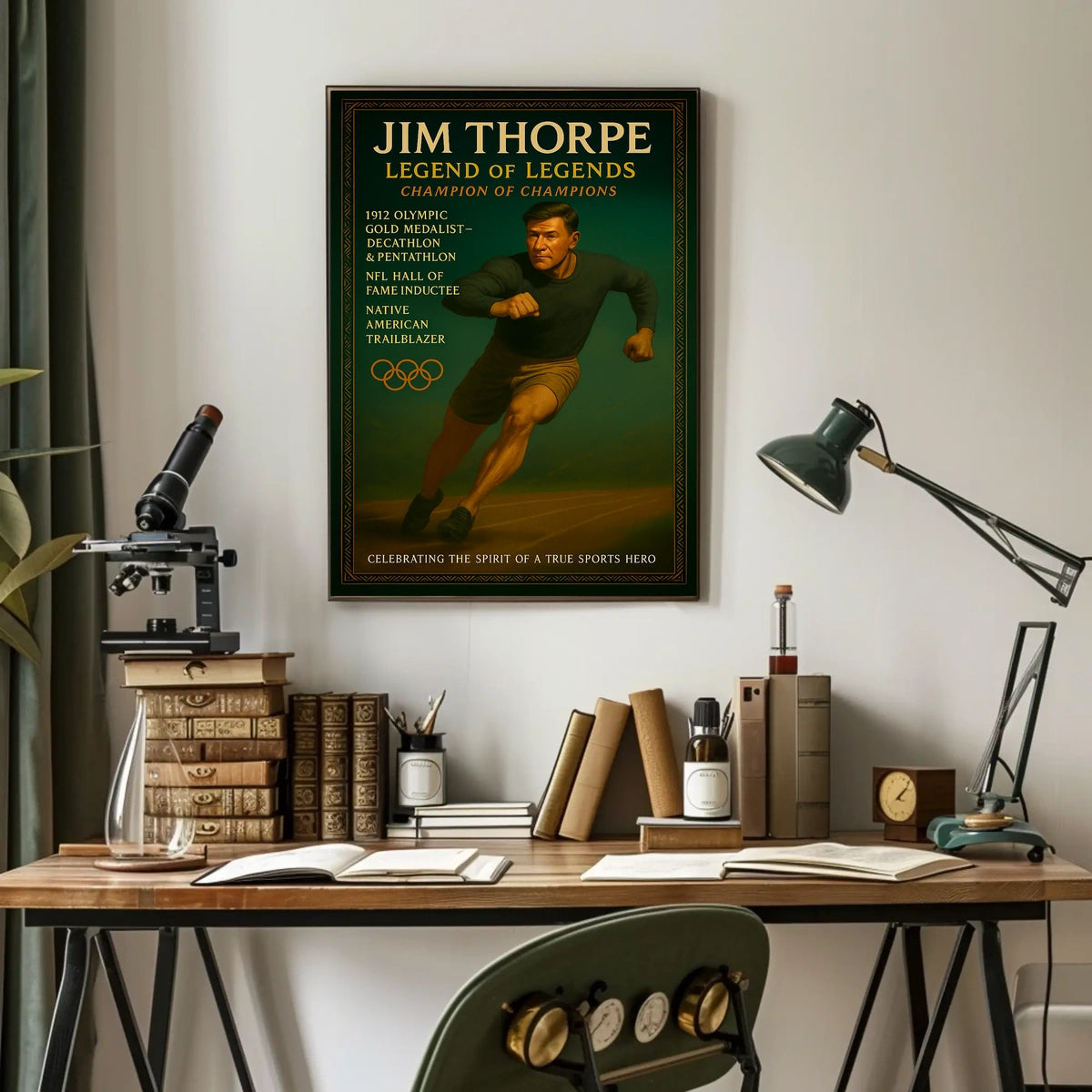 Jim Thorpe Legendary Sports Hero Poster