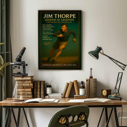 Jim Thorpe Legendary Sports Hero Poster